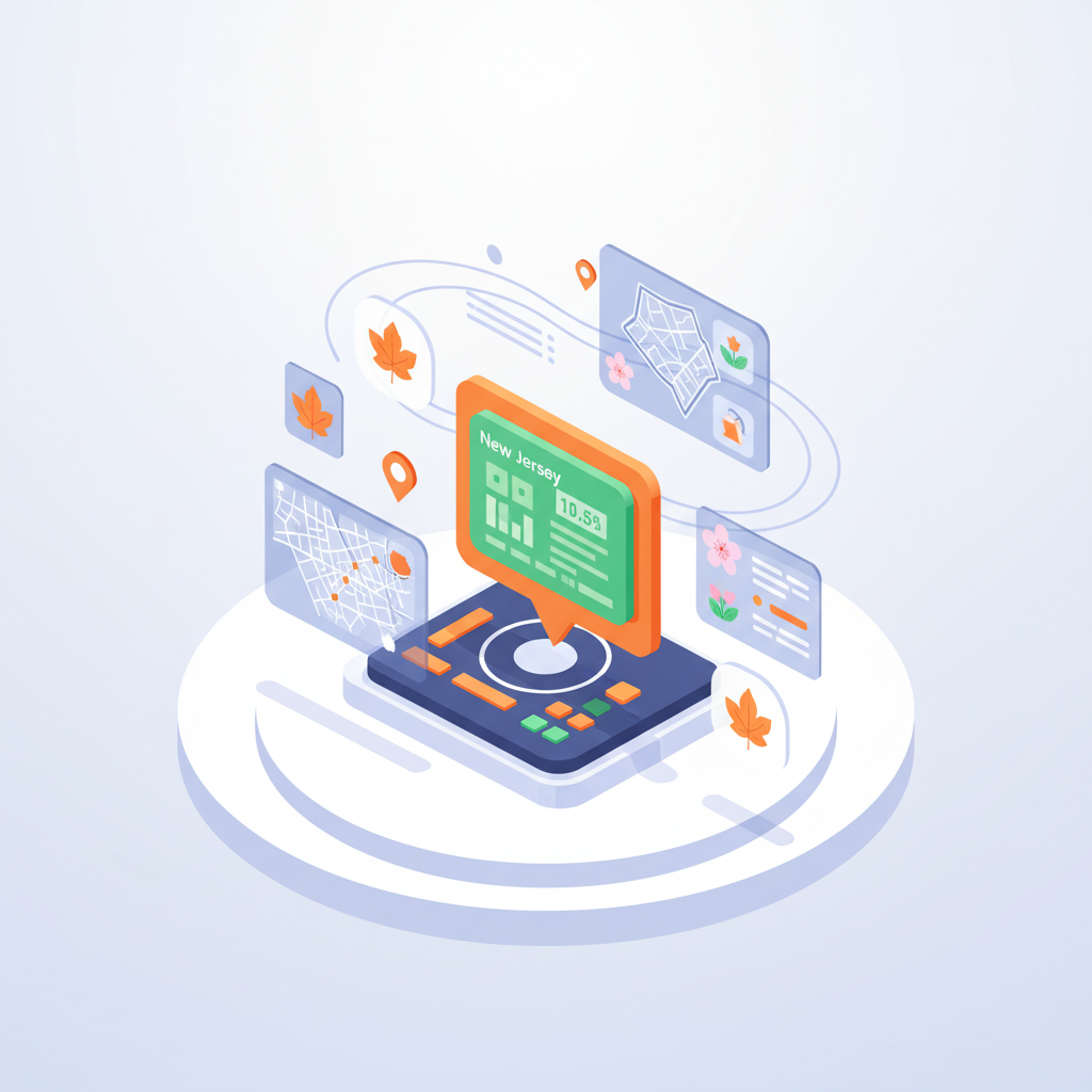 Modern digital dashboard with data panels, seasonal icons, and AI content streams in workspace.