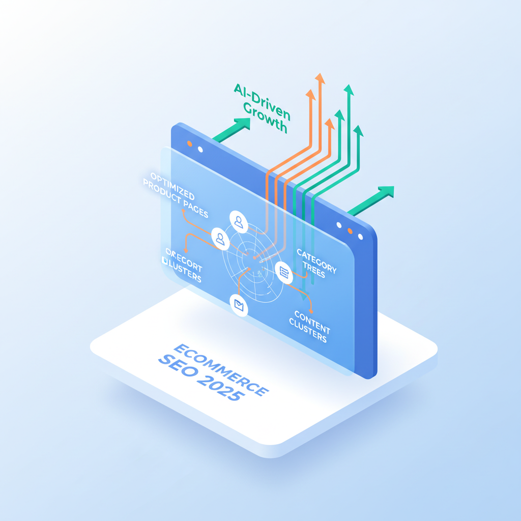 Modern digital dashboard with interconnected nodes, data streams, and upward arrows in a bright workspace.
